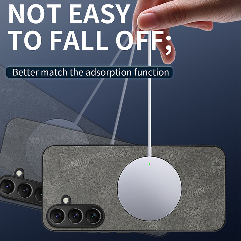 WANLONFENG til Samsung Galaxy S26 FE SD1 Series Magnetisk Cover Nappa Tekstur PC TPU Telefoncover