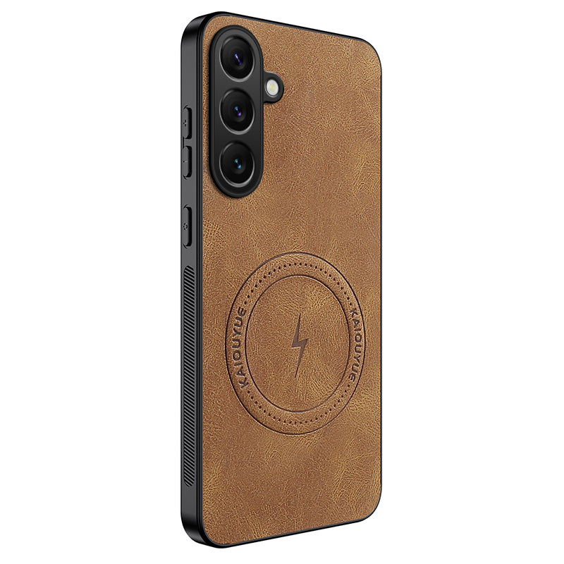 WANLONFENG til Samsung Galaxy S26 FE SD1 Series Magnetisk Cover Nappa Tekstur PC TPU Telefoncover