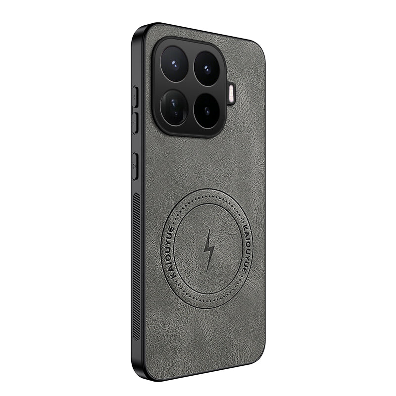 WANLONFENG for Xiaomi 17T SD1 Series Magnetic Case Nappa Texture PC TPU Phone Cover