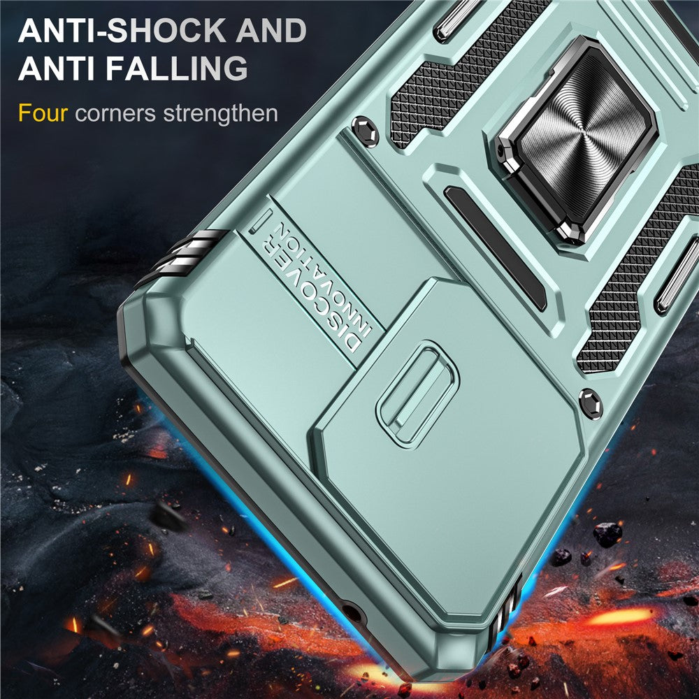 Armor Series for Samsung Galaxy S20 Ultra Kickstand PC + TPU Hybrid Cover Protective Phone Case with Slide Camera Protector