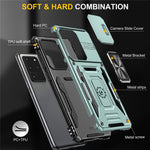 Armor Series for Samsung Galaxy S20 Ultra Kickstand PC + TPU Hybrid Cover Protective Phone Case with Slide Camera Protector