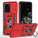 Armor Series for Samsung Galaxy S20 Ultra Kickstand PC + TPU Hybrid Cover Protective Phone Case with Slide Camera Protector