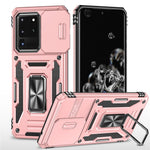 Armor Series för Samsung Galaxy S20 Ultra Stöd PC + TPU Hybrid Skal Skyddande mobilskal med Slide Kameraskydd