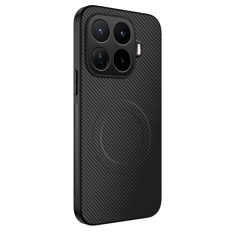 WANLONFENG for Xiaomi 17T TQ Series Magnetic Case Carbon Fiber Texture PC TPU Phone Cover
