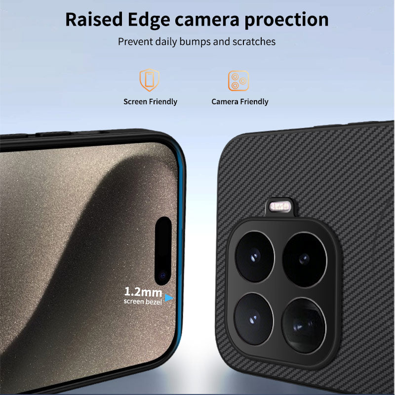 WANLONFENG for Xiaomi 17T TQ Series Magnetic Case Carbon Fiber Texture PC TPU Phone Cover