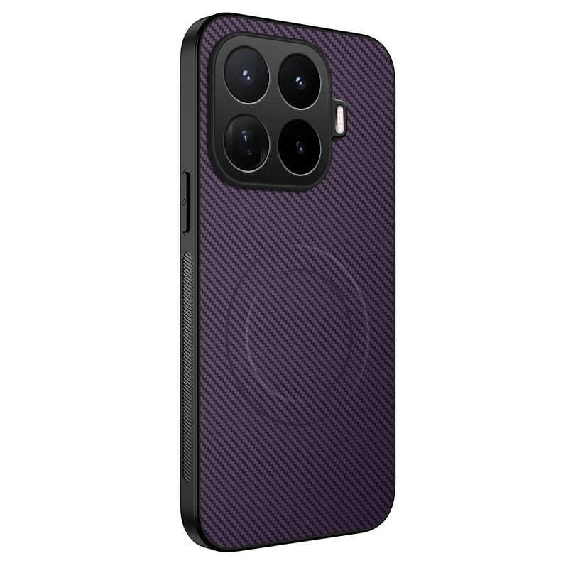 WANLONFENG for Xiaomi 17T TQ Series Magnetic Case Carbon Fiber Texture PC TPU Phone Cover
