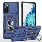 Armor-serien för Samsung Galaxy S20 FE 4G / 5G / S20 FE 2022 / S20 Lite Stativdesign Stötsäkert mobilskal PC + TPU Skyddande bakstycke med glidande kameraskydd