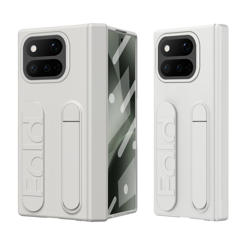 For Google Pixel 11 Pro Fold Case Kickstand Wristband PC Phone Cover with Tempered Glass Film