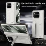 For Google Pixel 11 Pro Fold Case Kickstand Wristband PC Phone Cover with Tempered Glass Film