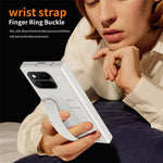 For Google Pixel 11 Pro Fold Case Kickstand Wristband PC Phone Cover with Tempered Glass Film