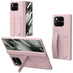 For Google Pixel 11 Pro Fold Case Kickstand Wristband PC Phone Cover with Tempered Glass Film