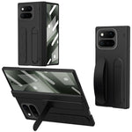 For Google Pixel 11 Pro Fold Case Kickstand Wristband PC Phone Cover with Tempered Glass Film