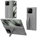 For Google Pixel 11 Pro Fold Case Kickstand Wristband PC Phone Cover with Tempered Glass Film