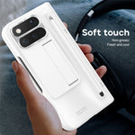 For Google Pixel 11 Pro Fold Case Kickstand Hinge PC Phone Cover with Tempered Glass Film, Stylus