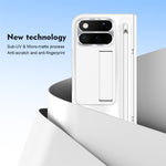 For Google Pixel 11 Pro Fold Case Kickstand Hinge PC Phone Cover with Tempered Glass Film, Stylus