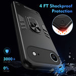 WANLONFENG til iPhone Air YS Series Cover Stødsikkert PC TPU Telefoncover med 2 stk. hærdet glasfilm