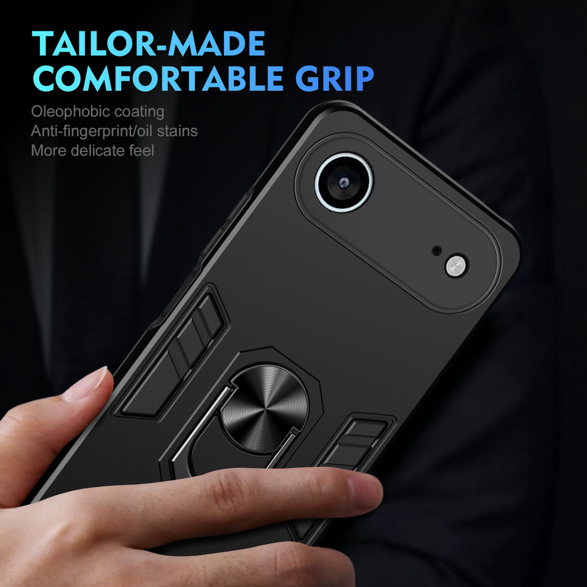 WANLONFENG til iPhone Air YS Series Cover Stødsikkert PC TPU Telefoncover med 2 stk. hærdet glasfilm