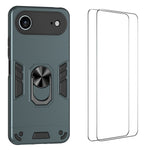 WANLONFENG til iPhone Air YS Series Cover Stødsikkert PC TPU Telefoncover med 2 stk. hærdet glasfilm