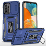 Armor Series til Samsung Galaxy A23 4G / 5G (Global Version) Kickstand Design Telefoncover PC + TPU Beskyttende Bagcover med Skydbart Kameradæksel