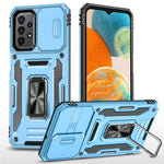 Armor Series til Samsung Galaxy A23 4G / 5G (Global Version) Kickstand Design Telefoncover PC + TPU Beskyttende Bagcover med Skydbart Kameradæksel