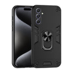 WANLONFENG til Samsung Galaxy A55 5G YS Series Cover Kicktand Stødsikkert PC TPU Telefoncover med 2 stk. Hærdet Glasfilm