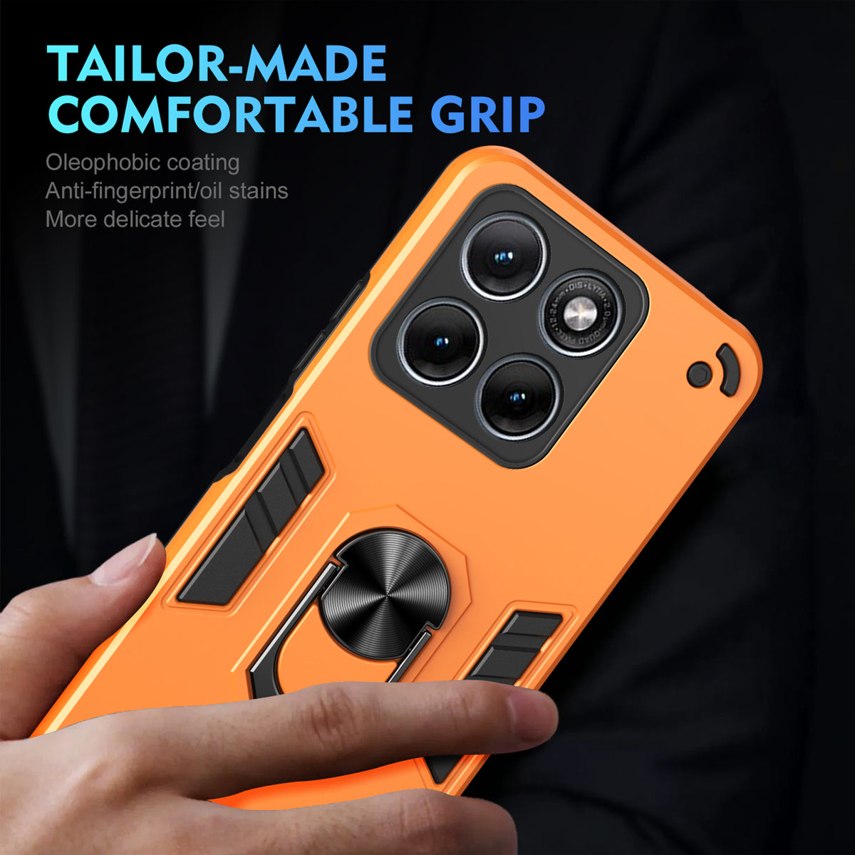 WANLONFENG-etui til Motorola Edge 70 Fusion+ 5G / Motorola Edge 70 Fusion 5G, YS-serien, stødsikkert PC- og TPU-mobilcover med 2 hærdede glasfilm