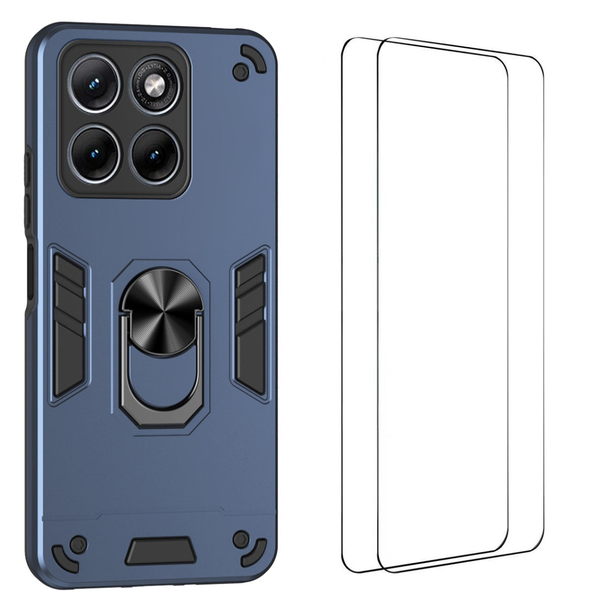 WANLONFENG-etui til Motorola Edge 70 Fusion+ 5G / Motorola Edge 70 Fusion 5G, YS-serien, stødsikkert PC- og TPU-mobilcover med 2 hærdede glasfilm