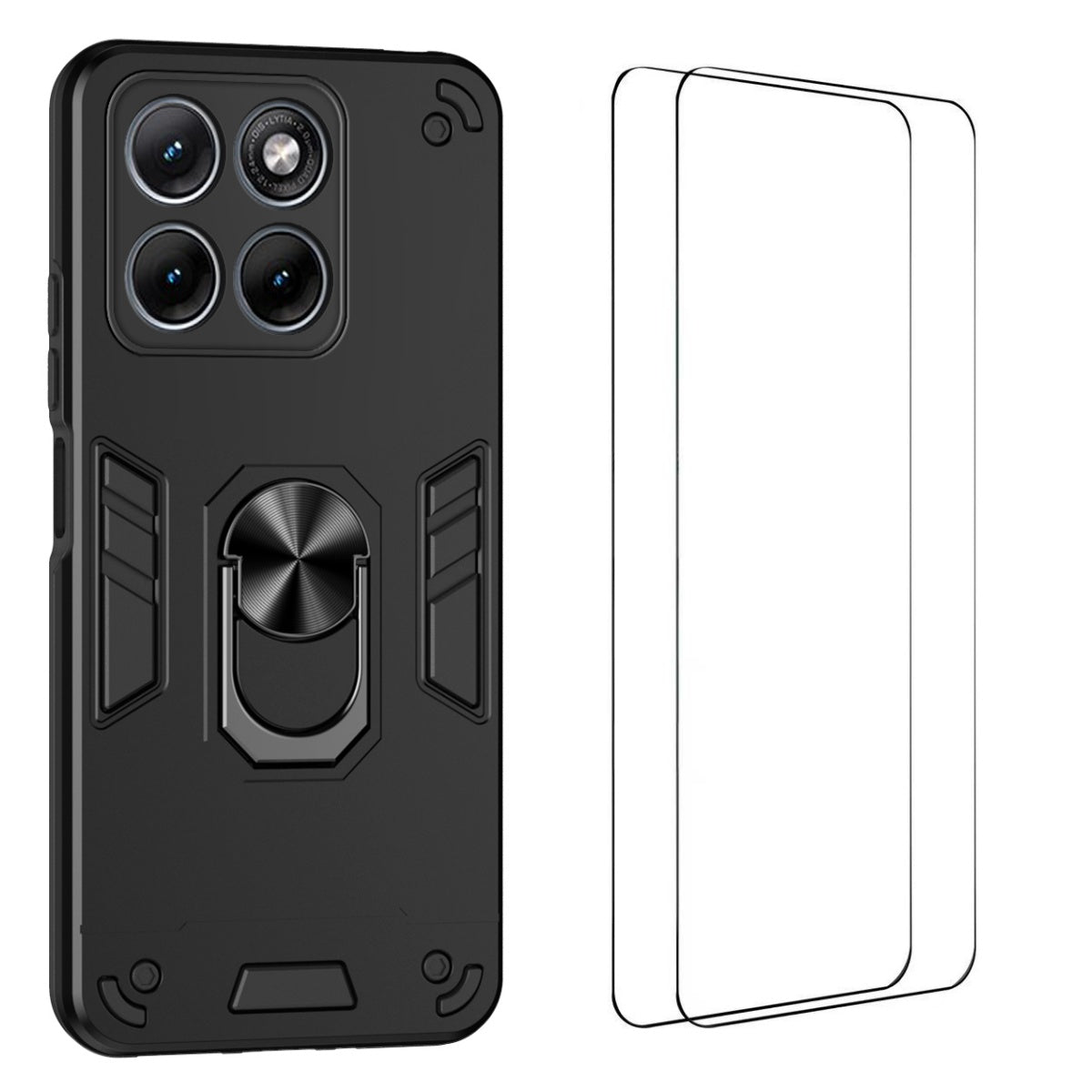 WANLONFENG-etui til Motorola Edge 70 Fusion+ 5G / Motorola Edge 70 Fusion 5G, YS-serien, stødsikkert PC- og TPU-mobilcover med 2 hærdede glasfilm