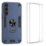 WANLONFENG til Samsung Galaxy S25+ YS Series Cover Kickstand Stødsikkert PC TPU Telefoncover med 2 stk. Hærdet Glasfilm
