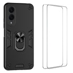WANLONFENG för Samsung Galaxy S25 Edge YS-seriens skal, stötsäkert PC TPU-mobilskal med 2 st. härdat glasfilm