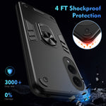 WANLONFENG för Samsung Galaxy S25 Edge YS-seriens skal, stötsäkert PC TPU-mobilskal med 2 st. härdat glasfilm