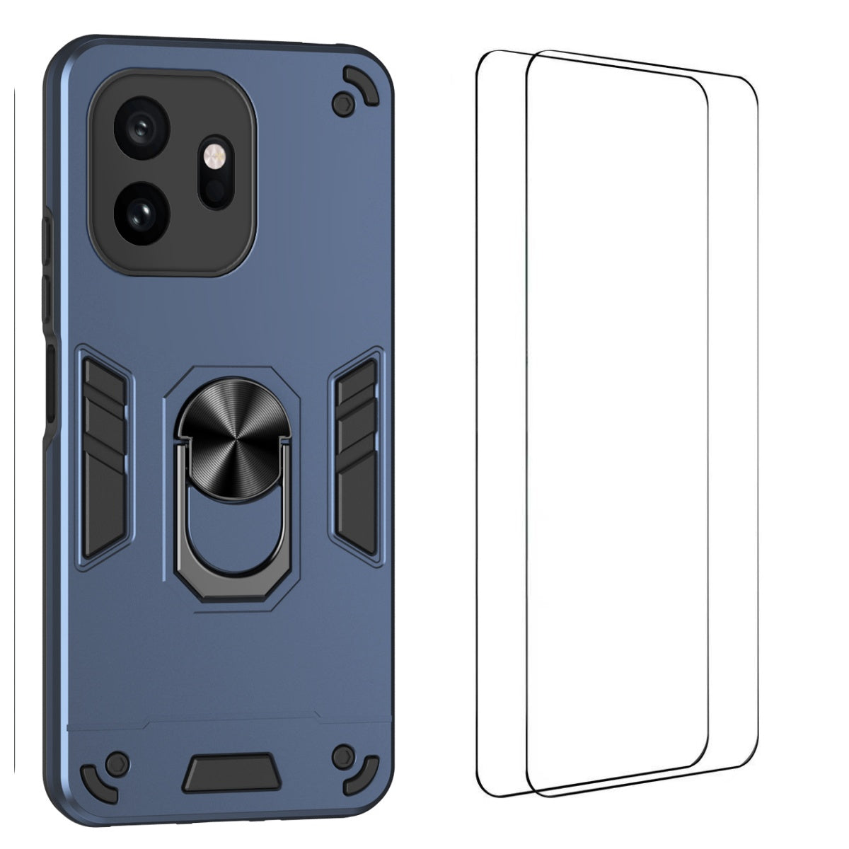 WANLONFENG för OnePlus 15T 5G YS-seriens skal, stötsäkert PC TPU-mobilskal med 2 st. härdat glasfilm