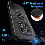 WANLONFENG for Xiaomi Poco M8 5G / Xiaomi Redmi Note 15 5G (Global) YS Series Case Kicktand Shockproof PC TPU Phone Cover with 2Pcs Tempered Glass Film