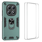 WANLONFENG for Xiaomi Poco M8 5G / Xiaomi Redmi Note 15 5G (Global) YS Series Case Kicktand Shockproof PC TPU Phone Cover with 2Pcs Tempered Glass Film