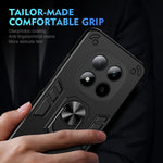 WANLONFENG for Xiaomi Redmi Note 15 Pro 5G (Global) YS Series Case Kicktand Shockproof PC TPU Phone Cover with 2Pcs Tempered Glass Film