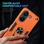 WANLONFENG for Xiaomi Redmi Turbo 5 5G / Xiaomi Poco X8 Pro 5G YS Series Case Kicktand Shockproof PC TPU Phone Cover with 2Pcs Tempered Glass Film