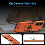 WANLONFENG for Xiaomi Redmi Turbo 5 5G / Xiaomi Poco X8 Pro 5G YS Series Case Kicktand Shockproof PC TPU Phone Cover with 2Pcs Tempered Glass Film
