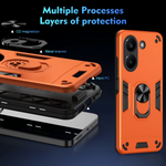 WANLONFENG for Xiaomi Redmi Turbo 5 5G / Xiaomi Poco X8 Pro 5G YS Series Case Kicktand Shockproof PC TPU Phone Cover with 2Pcs Tempered Glass Film