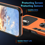WANLONFENG för Honor 600 5G YS-seriens skal, stötsäkert PC TPU-mobilskal med 2 st. härdat glasfilm