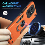 WANLONFENG for Honor X8d 4G YS Series Case Kickstand Shockproof PC TPU Phone Cover with 2Pcs Tempered Glass Film