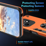WANLONFENG for Honor X8d 4G YS Series Case Kickstand Shockproof PC TPU Phone Cover with 2Pcs Tempered Glass Film