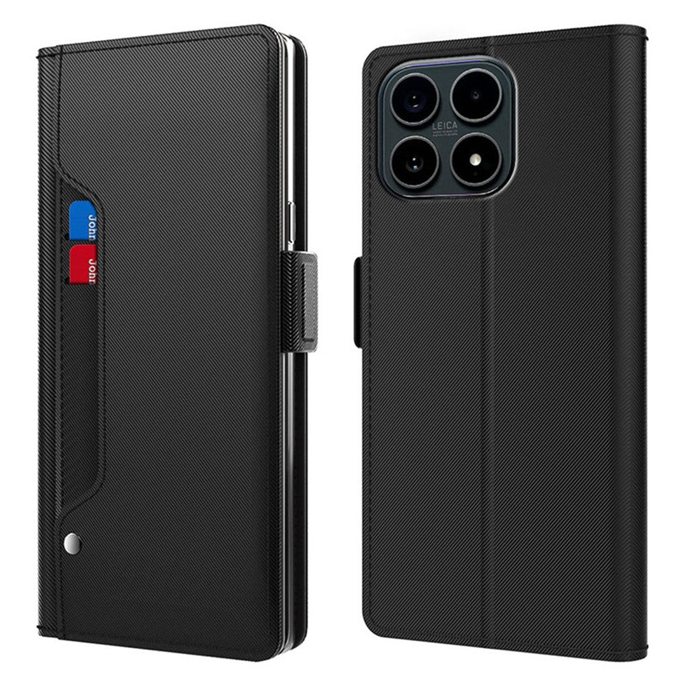 Xiaomi 17 Max-skal PU+TPU magnetiskt fällbart mobilskal med stativ