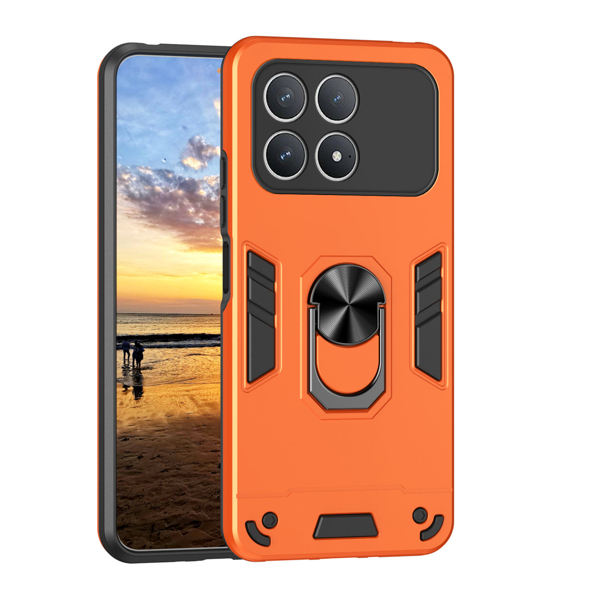 WANLONFENG för Xiaomi Poco F8 Pro 5G / Xiaomi Redmi K90 5G YS-seriens skal, stötsäkert PC TPU-mobilskal med 2 st. härdat glasfilm