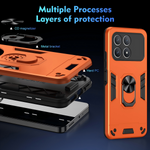 WANLONFENG för Xiaomi Poco F8 Pro 5G / Xiaomi Redmi K90 5G YS-seriens skal, stötsäkert PC TPU-mobilskal med 2 st. härdat glasfilm