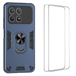 WANLONFENG för Xiaomi Poco F8 Pro 5G / Xiaomi Redmi K90 5G YS-seriens skal, stötsäkert PC TPU-mobilskal med 2 st. härdat glasfilm