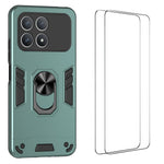 WANLONFENG för Xiaomi Poco F8 Pro 5G / Xiaomi Redmi K90 5G YS-seriens skal, stötsäkert PC TPU-mobilskal med 2 st. härdat glasfilm