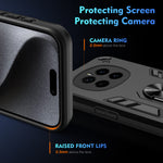WANLONFENG for Honor Magic7 5G YS Series Case Kicktand Shockproof PC TPU Phone Cover with 2Pcs Tempered Glass Film