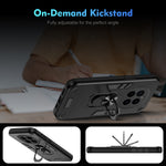 WANLONFENG for Honor Magic7 5G YS Series Case Kicktand Shockproof PC TPU Phone Cover with 2Pcs Tempered Glass Film