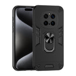 WANLONFENG for Honor Magic7 Pro 5G YS Series Case Kicktand Shockproof PC TPU Phone Cover with 2Pcs Tempered Glass Film