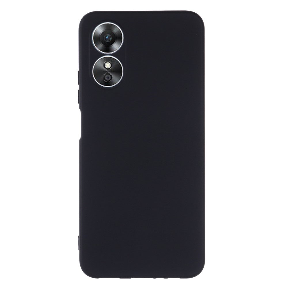For Oppo A17 4G / A17k 4G Non-slip Liquid Silicone Phone Case Shockproof Back Cover with Strap